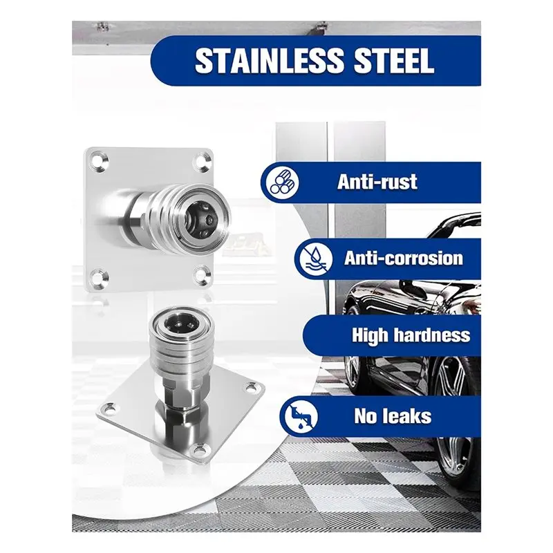 A02F-For Garage Mounted Foam Cannon Holder 2-Pack, Stainless Steel Wall Mount With 1/4