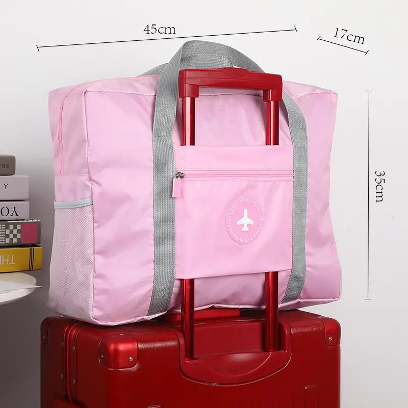 Oxford Faltbare Reisetasche mit rundem Etikett, Handgepäck-Koffer, Umzugstasche, Packtasche, Aufbewahrungstasche für Flugreisen – Detail 11