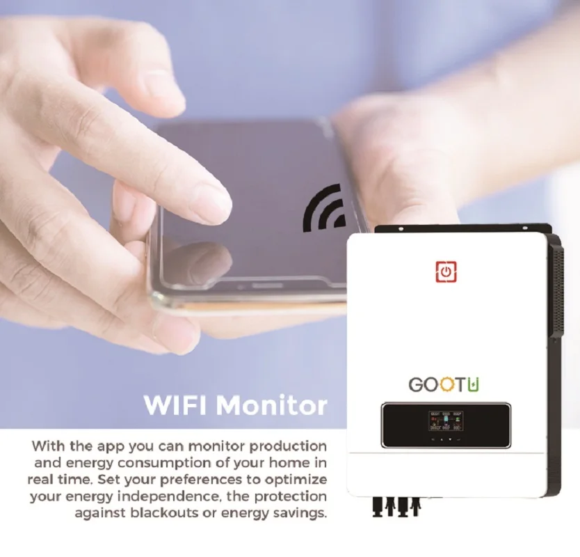 Imagem -03 - Inversor Solar Híbrido Gootu Inversor Dual Output Max pv 500vdc Input on Off-grid Carregador Solar Mppt 6.2kw 10.2kw 160a