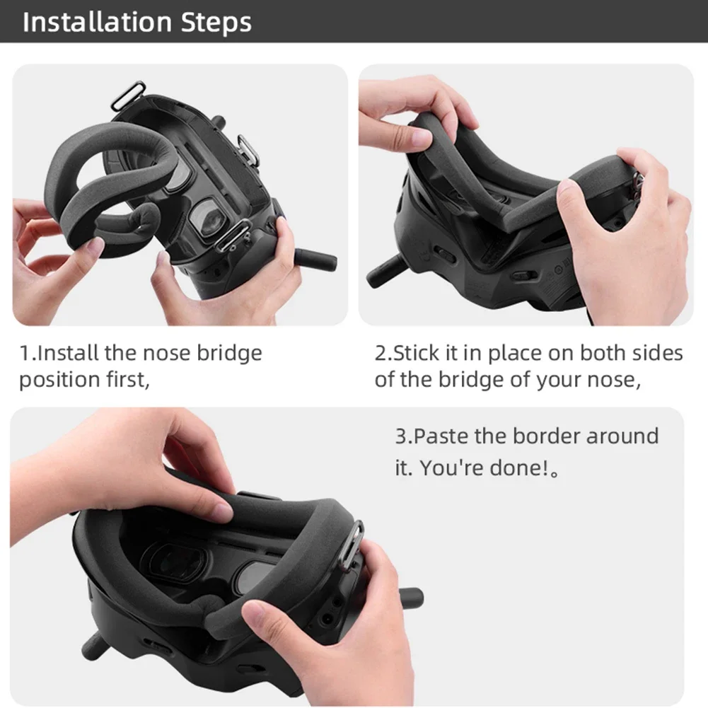 Do gogli DJI FPV V2 Podkładka piankowa z gąbki do okularów DJI FPV V2 Zapobiega wyciekom światła Zestaw wymienny do okularów odpornych na alergie