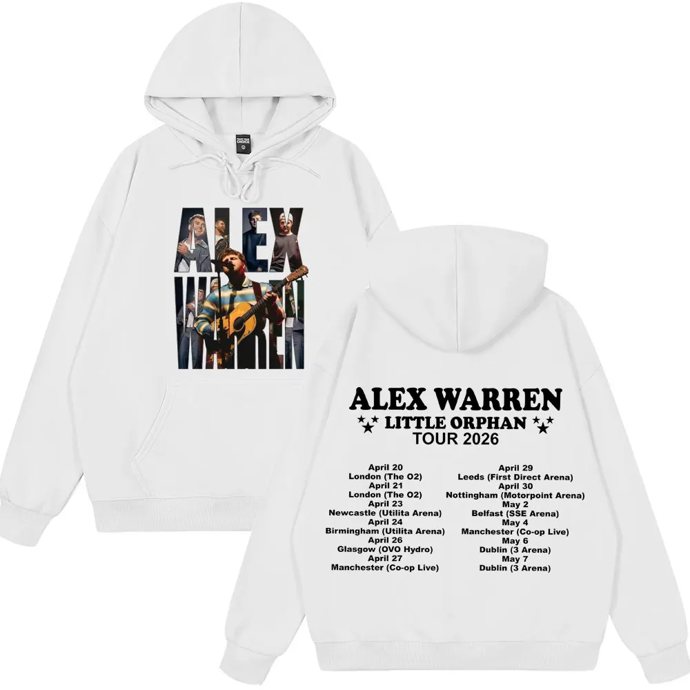 

Singer Alex Warren 2026 Tour Print Hoodie Men Women Fashion Hip-hop Sweatshirts Long Sleeves Loose Casual Pullover Streetwear