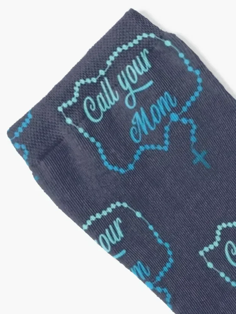 Call Your Mom : Catholic Rosary Humor Socks valentine gift ideas funny sock Socks Ladies Men's