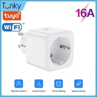 16A Smart WiFi Plug Outlet Power Monitor Wireless Socket Remote Timer Tuya Smart Life APP Remote Control For Google Home Alexa