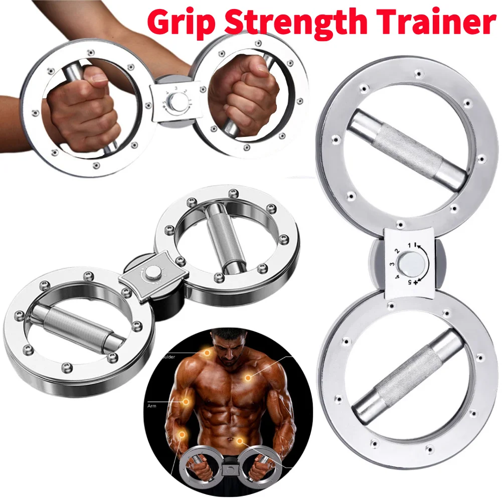 Burn Machine Grip Strength Trainer 360°Rotating Hand and Forearm Trainer Multifunctional Exerciser for Fitness Workout Boxing