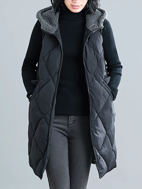 

Женский утепленный жилет из овечьей шерсти большого размера, свободный зимний жакет средней длины в корейском стиле, новинка