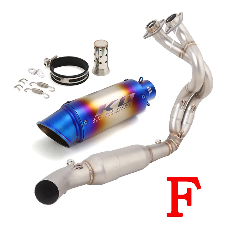 Voor Kawasaki Ninja 650 Z650 2023 2024 2025 Motorfiets Uitlaatpijp Uitlaatdemper Front Link Buis Rvs 51Mm Systeem