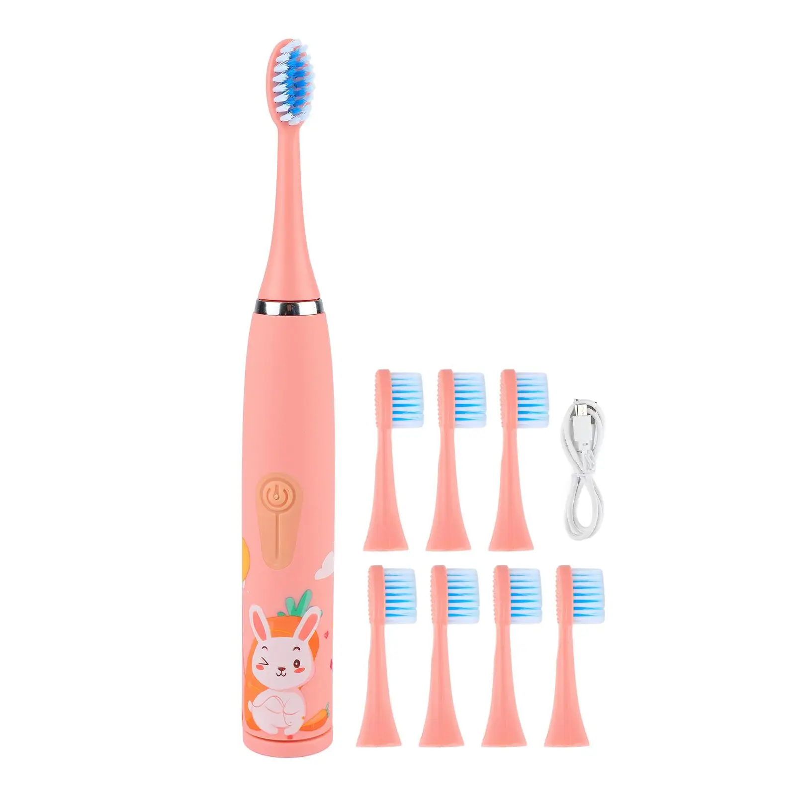 Kids Electric Toothbrush Rechargeable with 8 Scientific Brush Heads for toddlers – Perfect for home Use