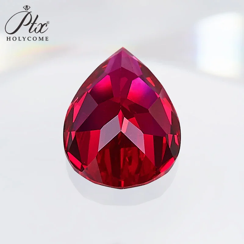 

Brilliant Pear Cut Hot Sale Natural Lab Grown Ruby Moissanite VVS1 AGL Certificated Diamond Beads Jewelry Making Charms