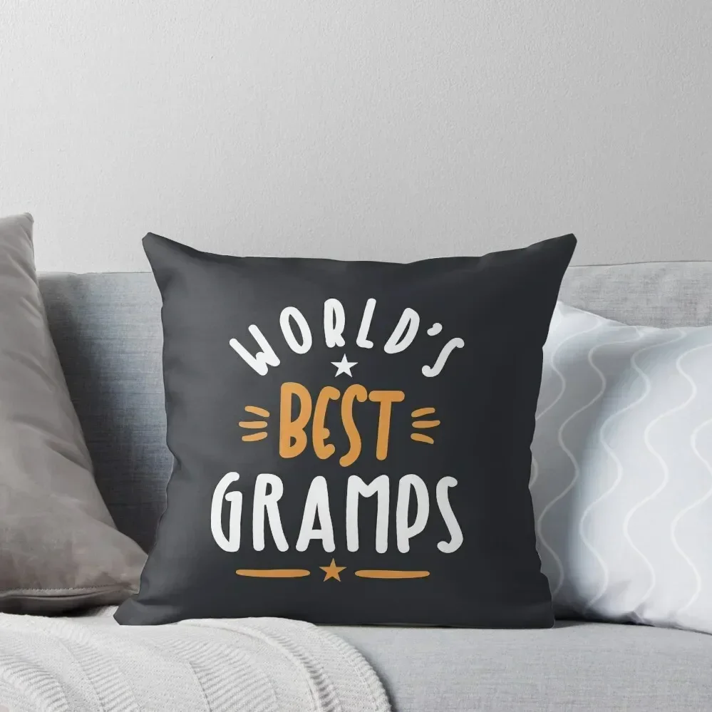 

Mens World's Best Gramps Grandpa Gift Throw Pillow pillow cover luxury Cusions Cover pillow