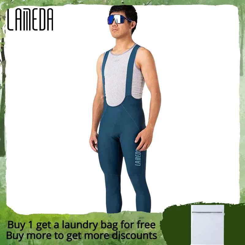 Lameda Bicycle Pants High Elasticity Cycling Pants Man Professional Bib Pants Padding With Shoulder Straps Trousers