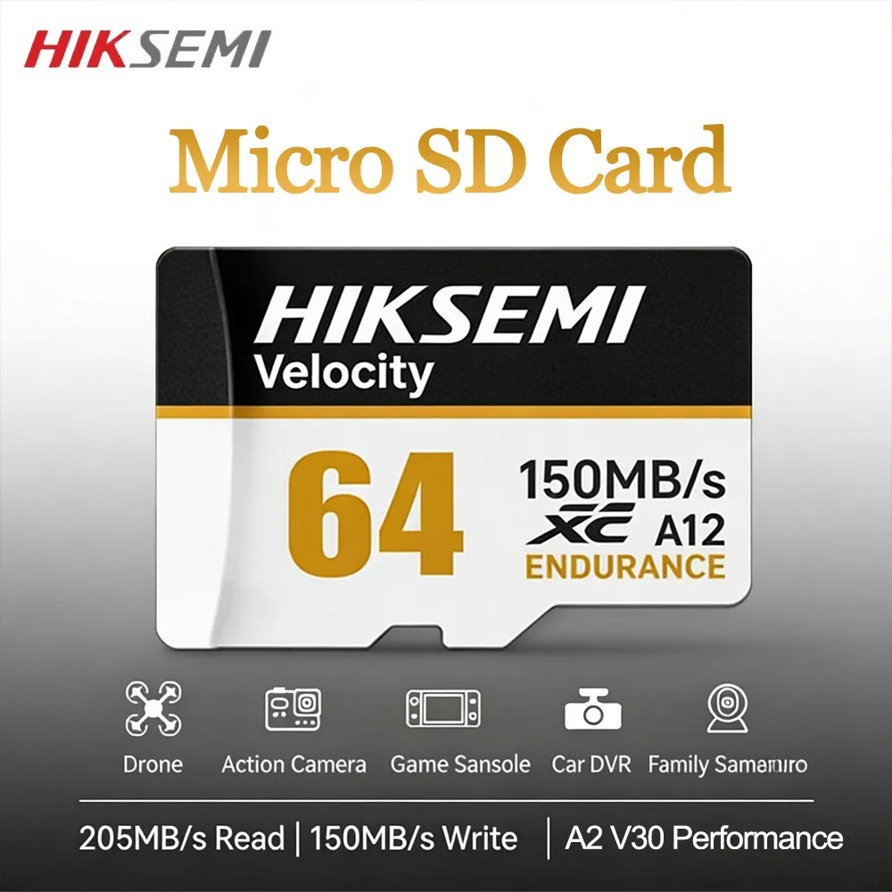 HIKSEMI TF Memory Card High-speed Storage Card Micro SD Card U3 C10 A2 V30 For 4K Motion Camera Drone Driving Recorder