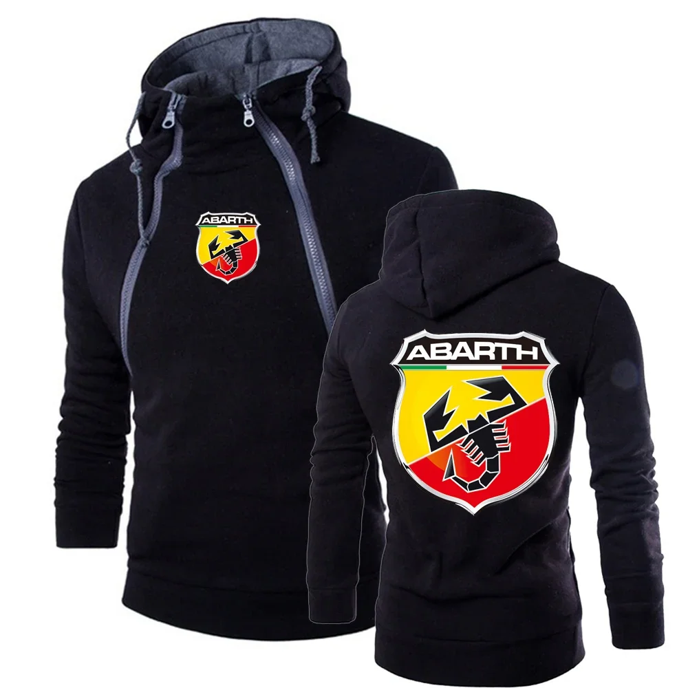 ABARTH-moletom com capuz confortável masculino, agasalho clássico, tops finos quentes, pulôver com capuz, lazer, novo, 2023