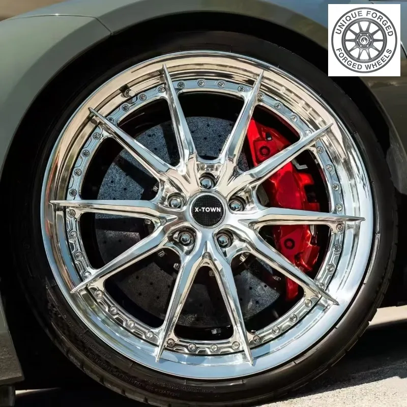 26 Style Factory Customized 2‑piece 20 18 19 21 22 Inch Alloy Wheels With Polished Chrome Forged Wheels Rims For SUV For Porsche