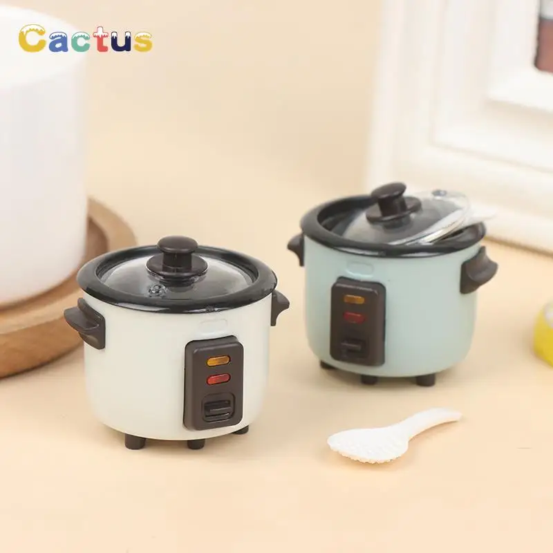 New DIY Miniature Rice Cooker Kitchen Accessories Decoration Craft For 1:12 Dollhouse Accessory Kids Toys