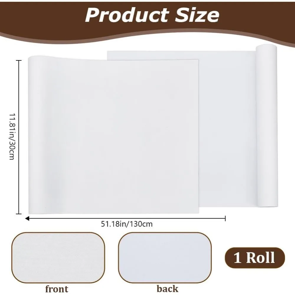 51 x 11.8 Inch White Book Cloth Paper Backed Book Cover Suede Fabric Surface Bookbinding Book Cloth for Book Binding Supplies