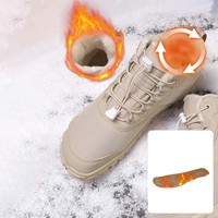 Couple Winter Snow Boots Men Women Warm Plush Lined Soft Rubber Sole Non-Slip Sneakers Outdoor Lace-Up Waterproof Anckle Boots