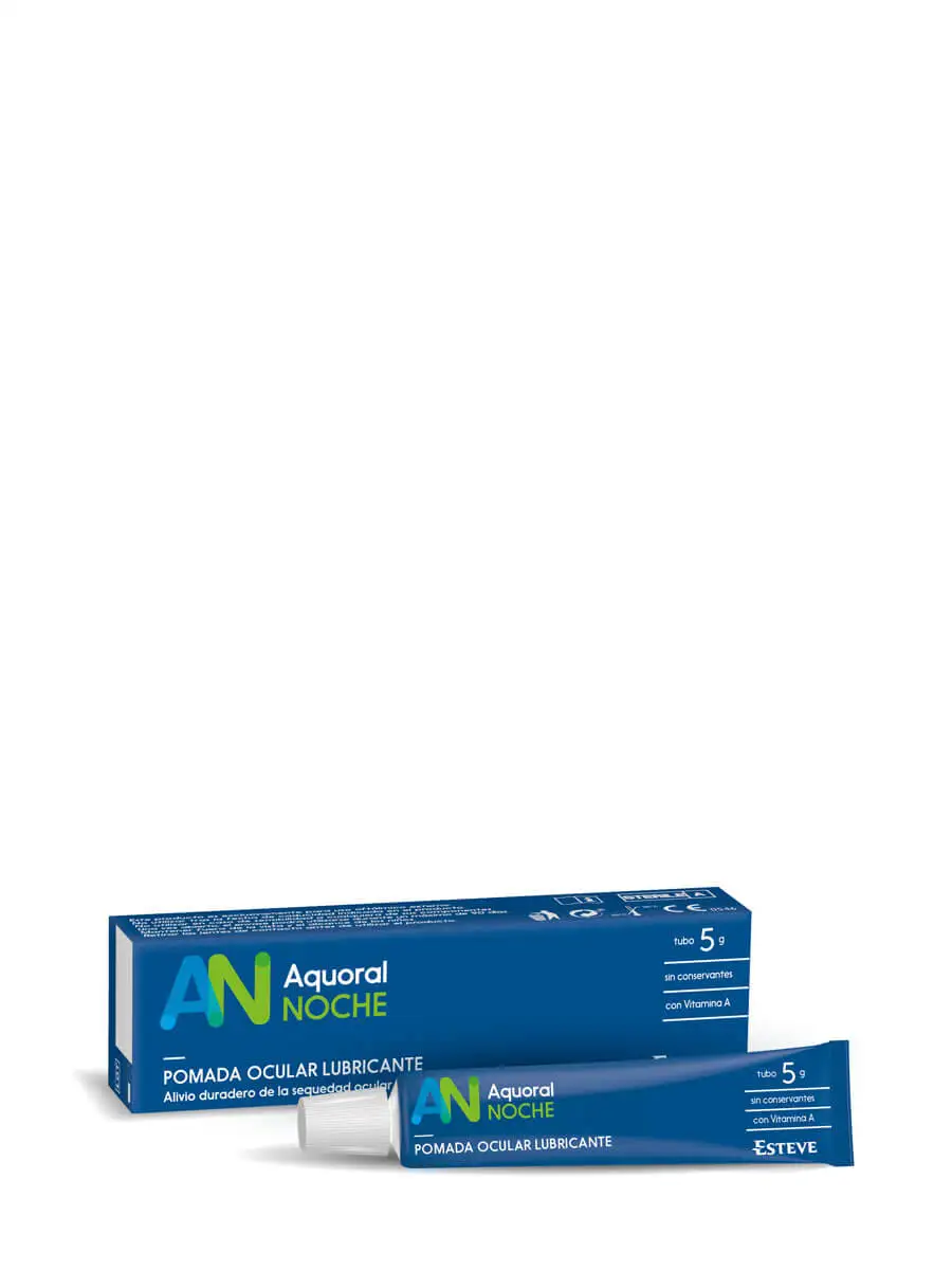 Aquoral night eye ointment lubricant 5 gr-eye ointment lasting relief of eye dryness and eye surface protection