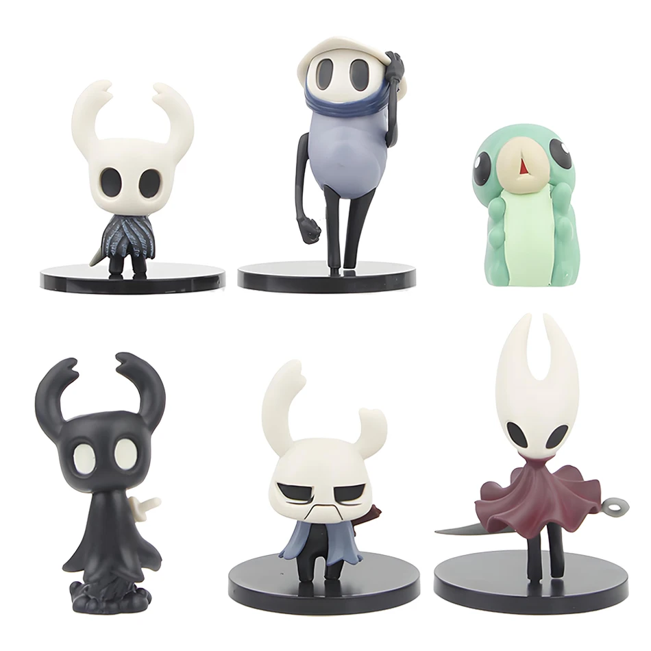 3-6 szt. Nowe figurki Hollow Knight Silksong, figurki z anime, figurka akcji Rycerza, figurka Hornet/Seth, kolekcjonerski model, lalka