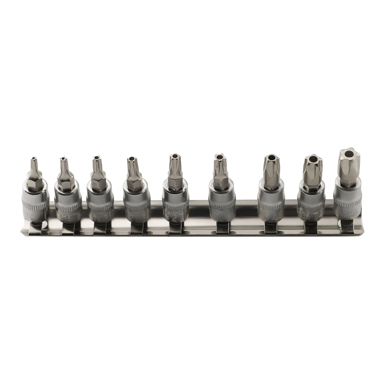 9 pçs/set TS10-TS50 5 pontos estrela torx chave de fenda bit alta dureza 1/4 Polegada unidade soquete mão ferramenta acessórios