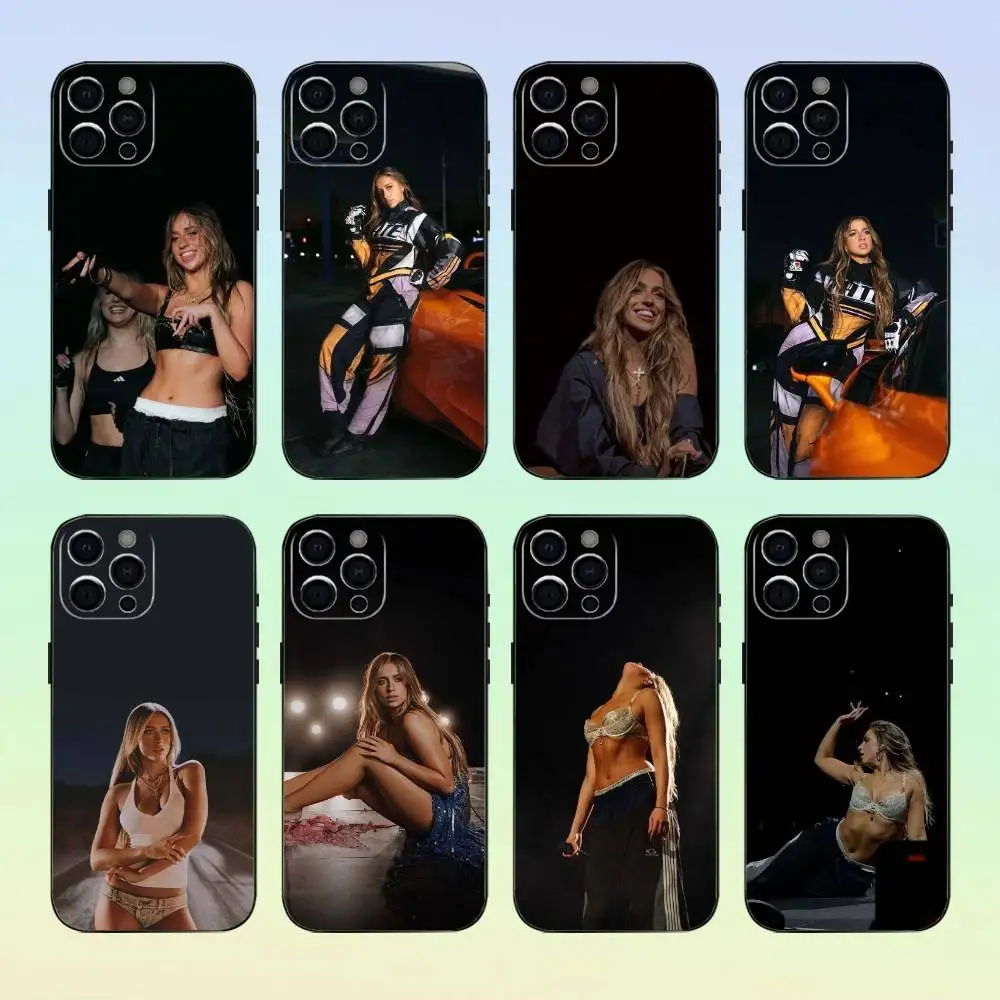 

Singer T-Tate McRae Phone Case For iPhone17,16,15,14,13,12,11 Plus,Pro Max Soft Black Cover