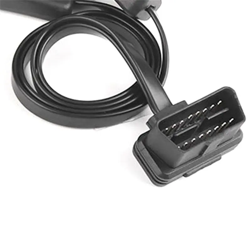A82M-60CM Long OBD2 16Pin With Switch Extension Cable Flat Wire Adapter Auto 1 Male To 2 Female OBD 16 Pin Convert Plug