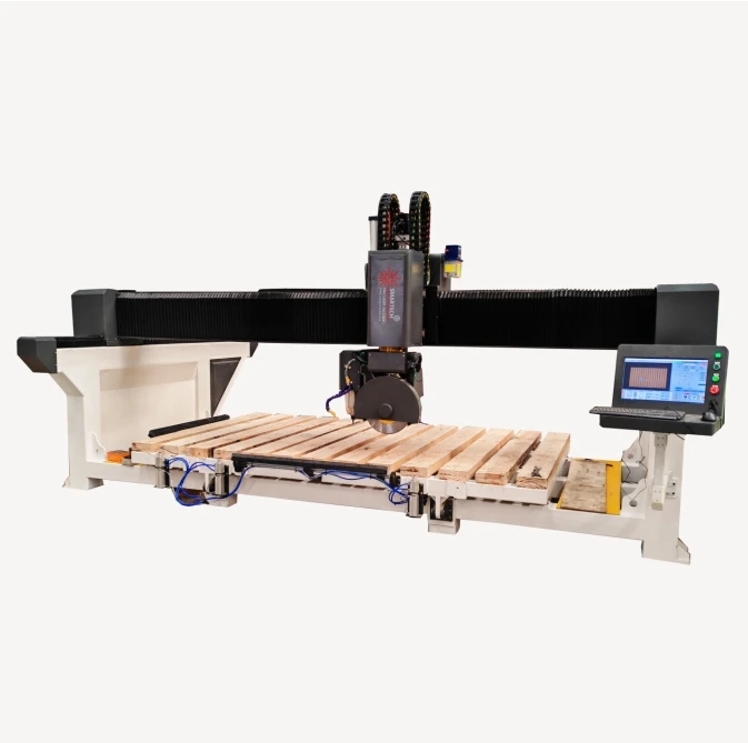 Granite Marble Quartz Core Bearing High-Precision 5-Axis 4-Linkage CNC Bridge Cutting Machine 220V Stone Bridge Saw for