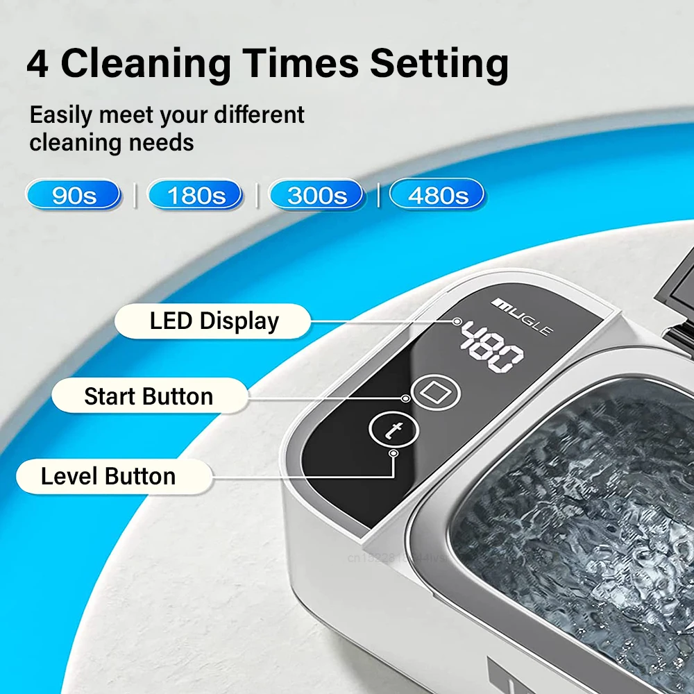 Ultrasonic Cleaner Ultrasonic Glasses Jewelry Cleaner 35W Ultrasonic Cleaning Machine Ultrasound Washing Bath For Glasses 500ML