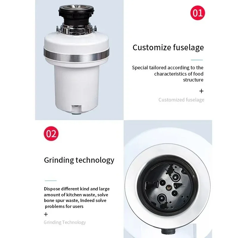 Smart Garbage Disposal Kitchen Food Waste Shredder Household Sink Durable Kitchen Waste Processor