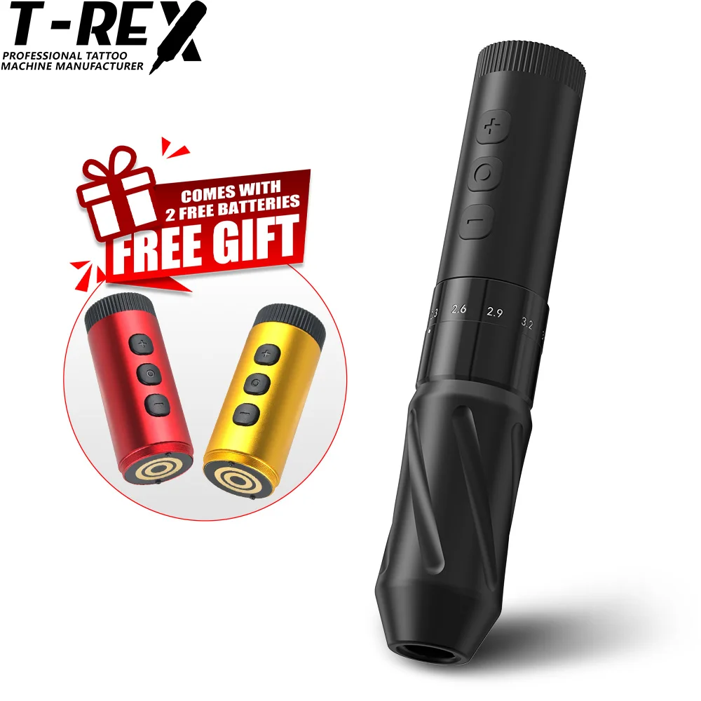

T-Rex Cordless Tattoo Machine, Rotary Tattoo Machine, 6 Stroke Length, Professional Tattoo Gun, Suitable for Various Needle Inks