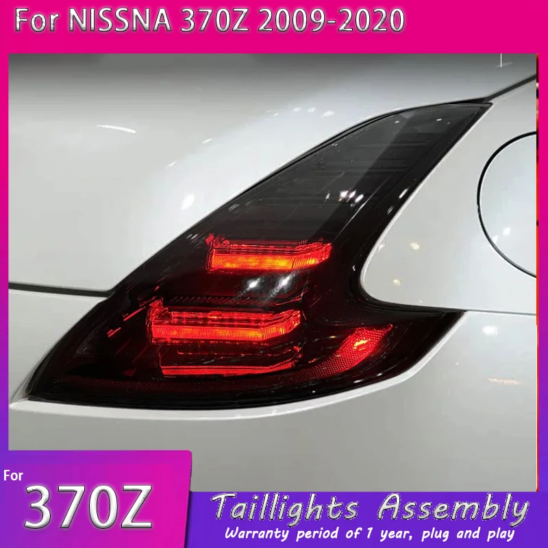 

Пара светодиодных задних фонарей для Nissan 370Z Z34 2009-2021 Nismo: задний фонарь, стоп-сигнал, указатель поворота, последовательный сигнал, противотуманный фонарь, фонарь заднего хода
