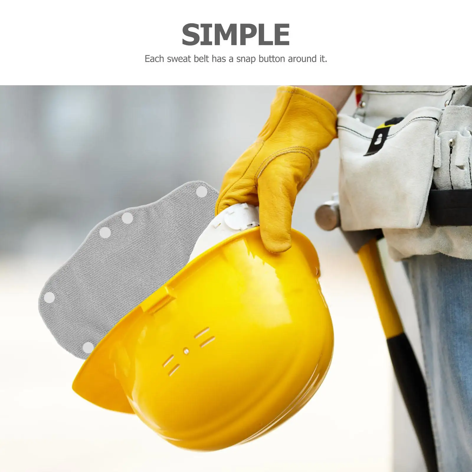 Coussinets de sécurité pour chapeau rigide, 15 pièces, bandeaux respirants pour casque rigide, gris, lavable, doublure réutilisable, accessoires, durabilité, confort, travail