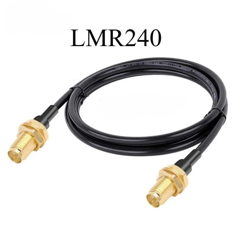 LMR240 RP-SMA Male to SMA Male Extension Cable Low Loss Coaxial Pigtail Jumper 50 Ohm Custom Length for 4G LTE Router