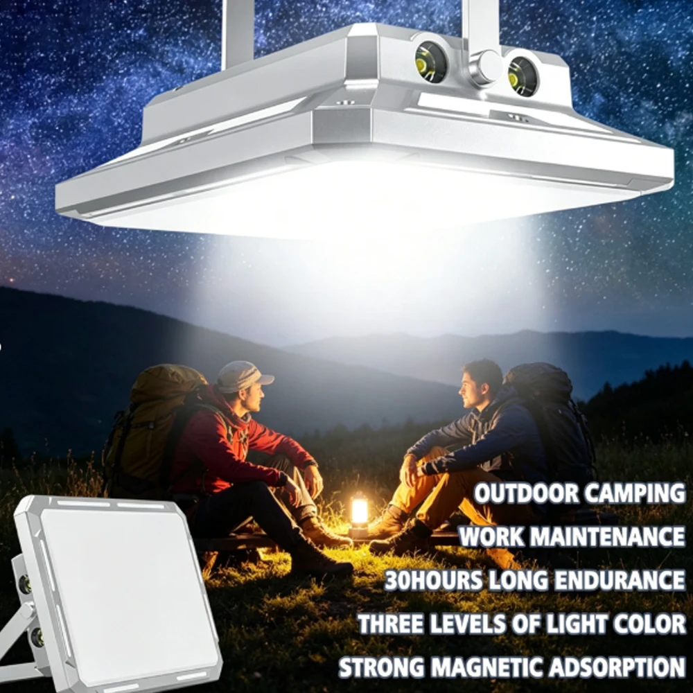 

Portable LED Camping Tent Light Rechargeable Searchlight High Power Outdoor Emergency Lighting Waterproof Night car Repair Lamp
