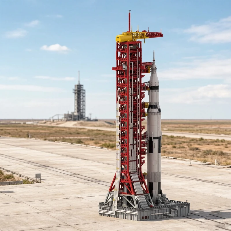 Saturn V Mobile Launcher MOC-253041 Building Blocks Launch Hydraulic Tower 15,161 Pieces New Year Toy Gift