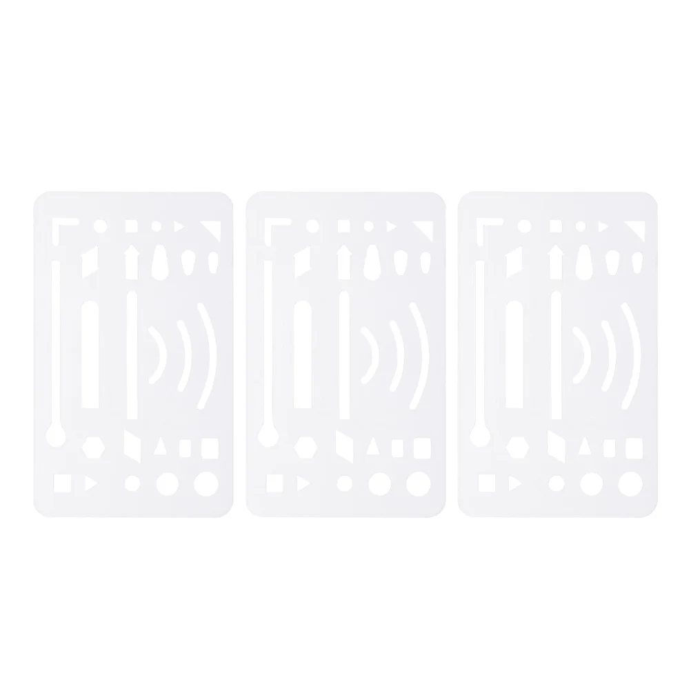 3 قطعة درع مسح بلاستيكي ذو حواف ناعمة أداة رسم متعددة الاستخدامات لتحتاج المحو الدقيق مساطر قياس البناء #4