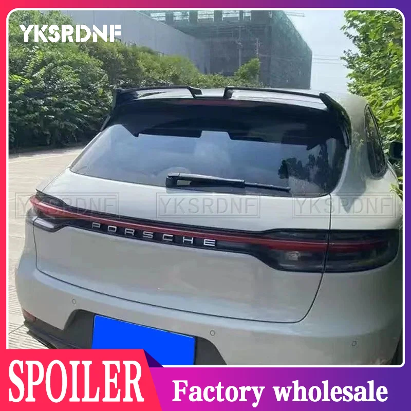 

2014 To 2022 For Porsche Macan Rear Spoiler Trunk Wing Lip High Quality ABS Glossy Black Carbon FIber Body Kit