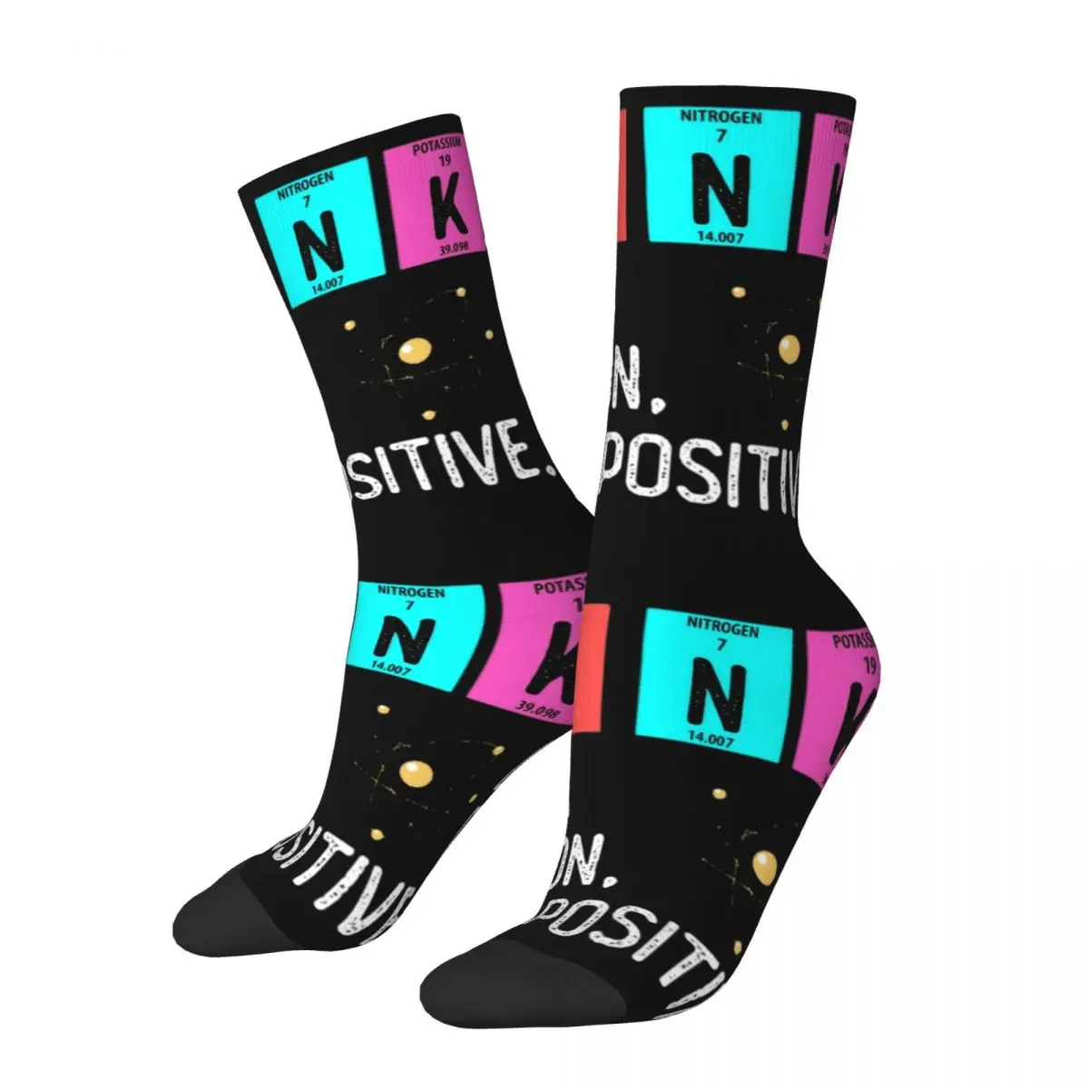 Think Like A Proton Stay Positive Theme Design Socks Stuff for Women Compression Crew Socks