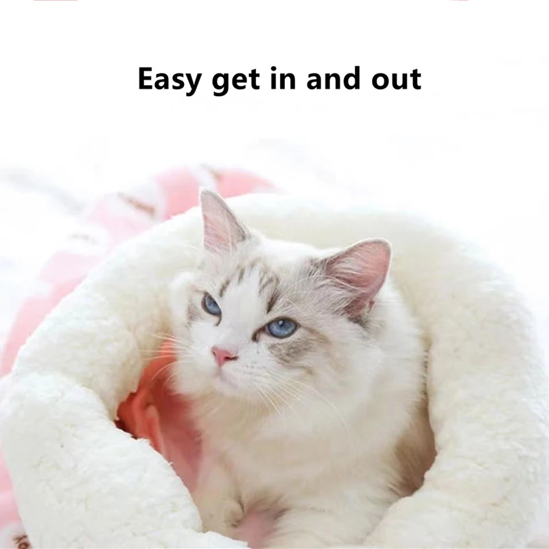 Comfortable Cat Sleeping Bag Soft Cat Bed Warm Closed Cat Bed Funny Tunnel Pet Nest Lovely Nest for Cats 2.5-7kg Cat Accessories