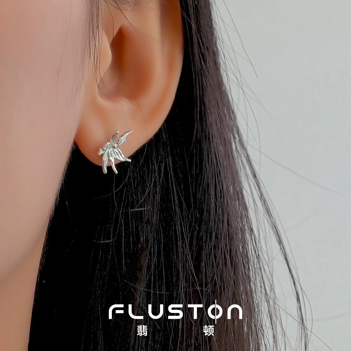 0166 CHOZON S925 أقراط فضية صلبة مزهرة نيو صينية بالجملة مجوهرات لذيذة للنساء