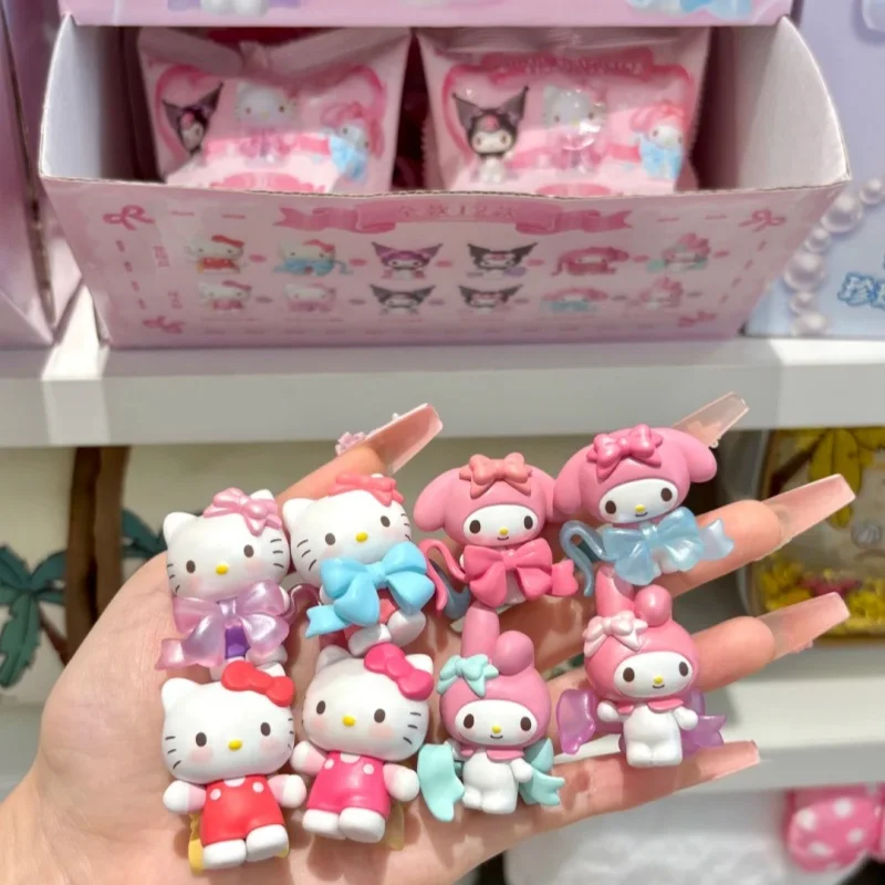 

Original Sanrio Love Bowknot Series Blind Bag Toy Trendy Female Gift Display Figure Collectible Figures Mini Cute Blind Box
