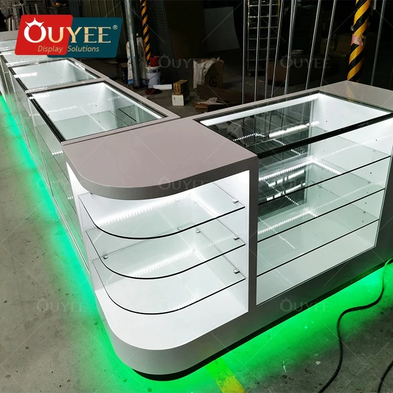 custom.Best Supplier Smoke Shop Dispensary Supplies Display Furniture Decoration Smoke Shop Counters
