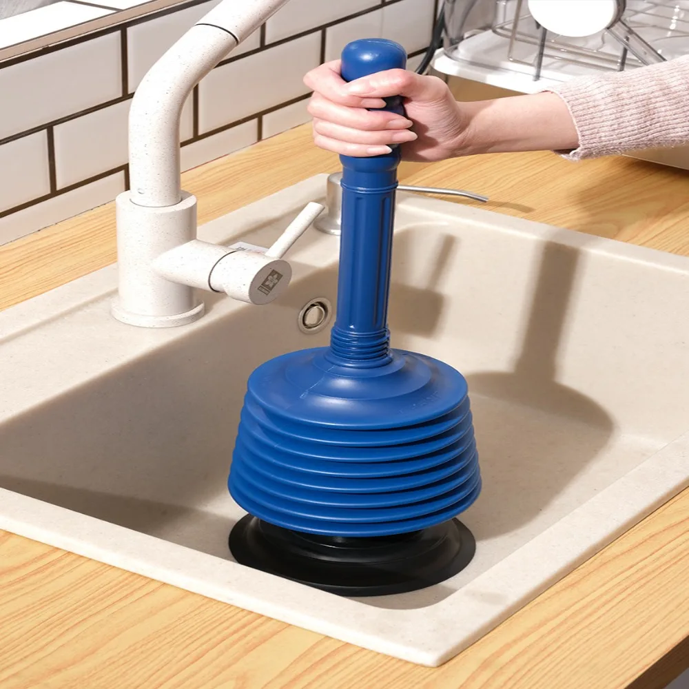 Sink Portable Toilet Plunger Floor Drain Waste Disposer Reusable Cleaning Tool Toilet Floor Drain Unclogger PE Durable