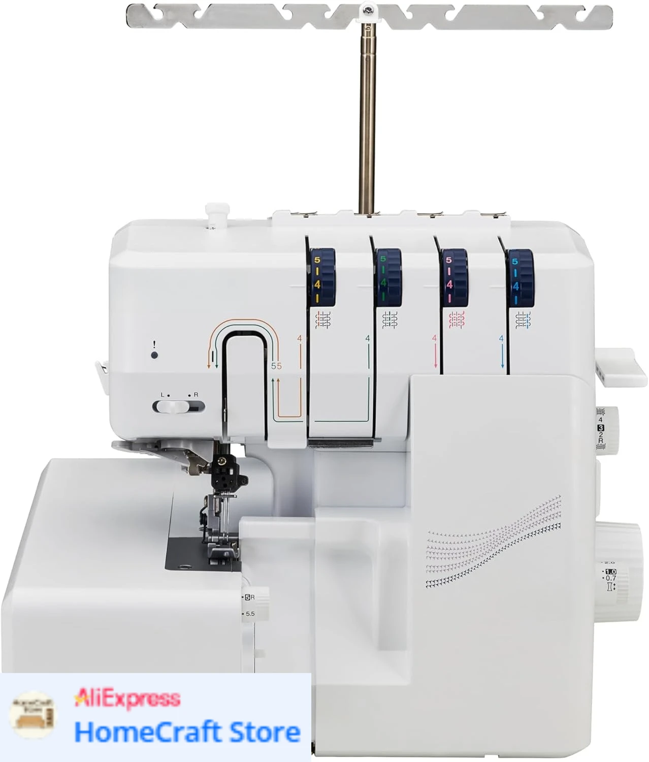 

Пневматический оверлок AIR1800 с пневматической подачей нити, 2/3/4-ниточный, рабочая зона с LED-подсветкой