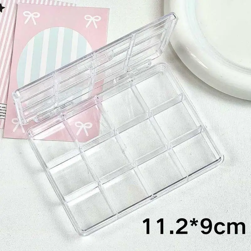 

12 Grids Transparent Acrylic Organizer 25mm Badge Holder Storage Box Clear Mini Badge Case Collection Jewelry Storage Case