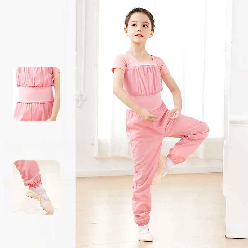 الفتيات الباليه الاحماء وزرة فضفاضة الرقص السراويل السراويل Unitard الاطفال طفل Dancewear