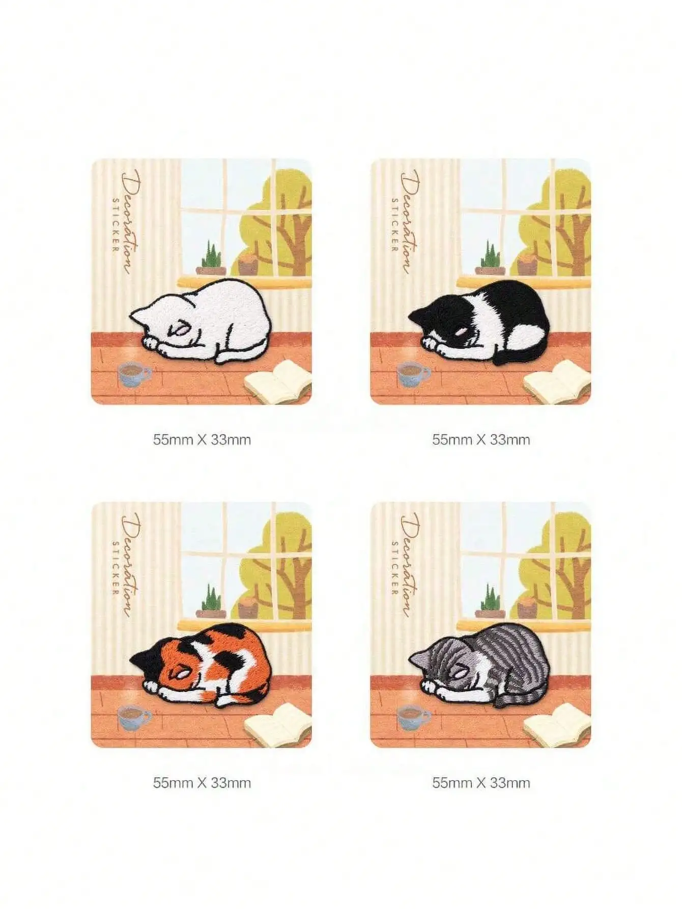 1 Piece Stick On Black Cartoon Cute Pixie Embroidery Decoration Fabric Stickers Down Jacket Self-Adhesive Clothes Patch
