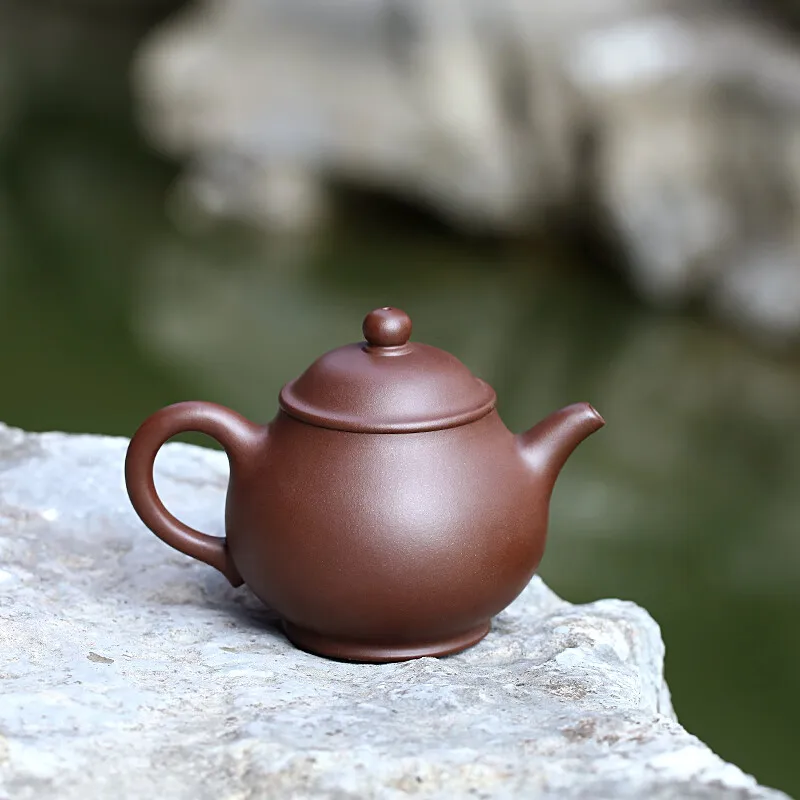 

Zanghutianxia Small Capacity Yixing Purple Clay Pot Handmade Kung Fu Teaware Single Pot Crude Ore Old Purple Clay Household Teap