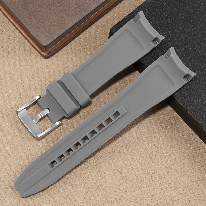 Rubber Watch Strap With Substitute Concas L3.742 642 782 Series Arc Interface Silicone Watchband With 21/22mm