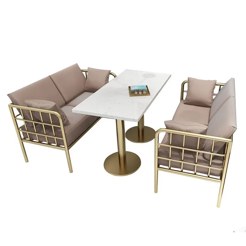 

Western restaurant creative Internet celebrity sofa, milk tea shop, sofa table and chair combination café booth