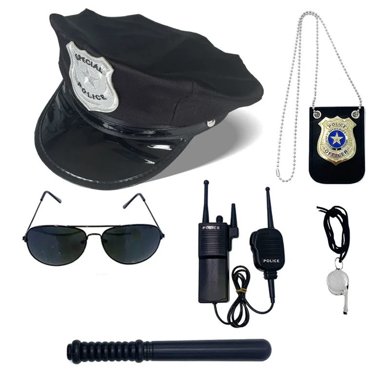 1PCS / 4PCS Erwachsene Polizei Hut Octagon Flachen Hut Cosplay Leistung Maskerade Spaß Requisiten Polizei Hut Uniform Zubehör – Detail 13